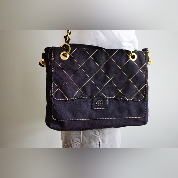 Black canvas chain bag - Picture 2 of 5